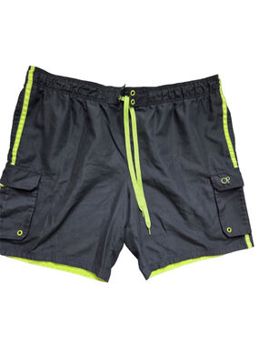 Men's OP Swim Trunks 3XL Grey Neon Green
